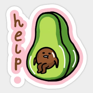 Upset Avocado Sticker